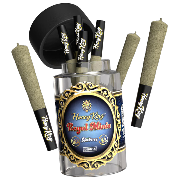 7-Pack Live Resin and Diamond Infused Mini Pre-Rolls - Blueberry