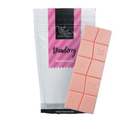 Strawberry White Chocolate Bar 100mg