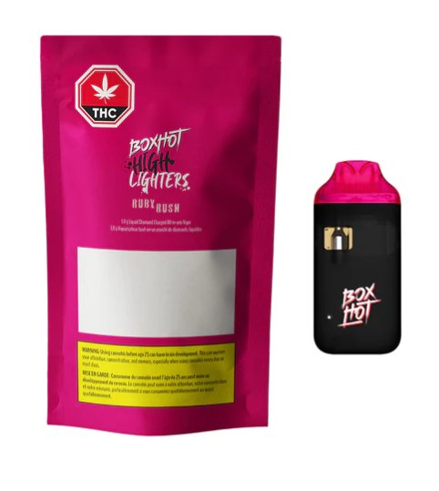 Boxhot - Ruby Rush Liquid Diamond Charged All In One Vape - Sativa - 1g