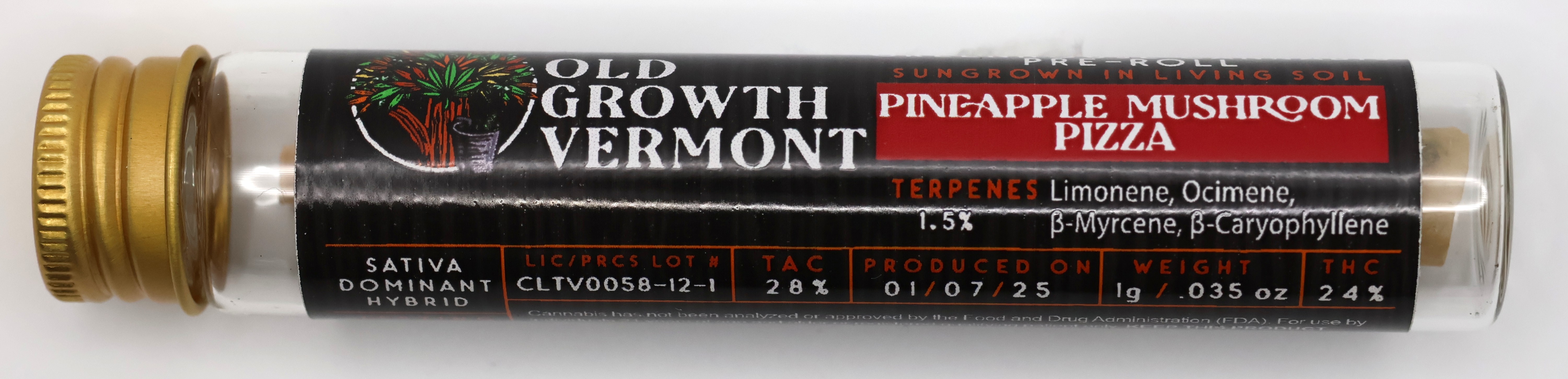 Pineapple Mushroom Pizza Pre Roll