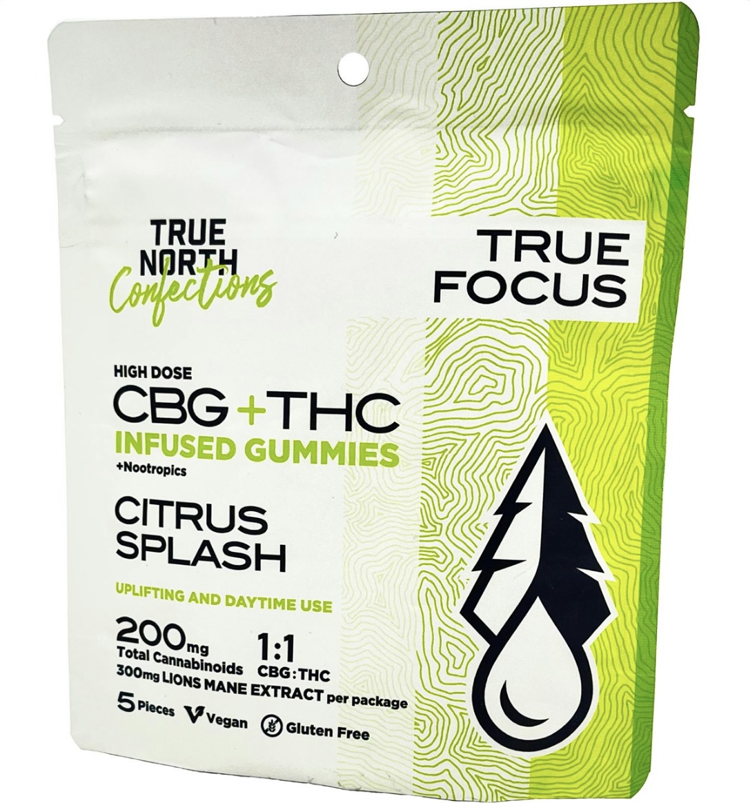 True North: Citrus Splash THC:CBG:CBC 2:1:1 200mg
