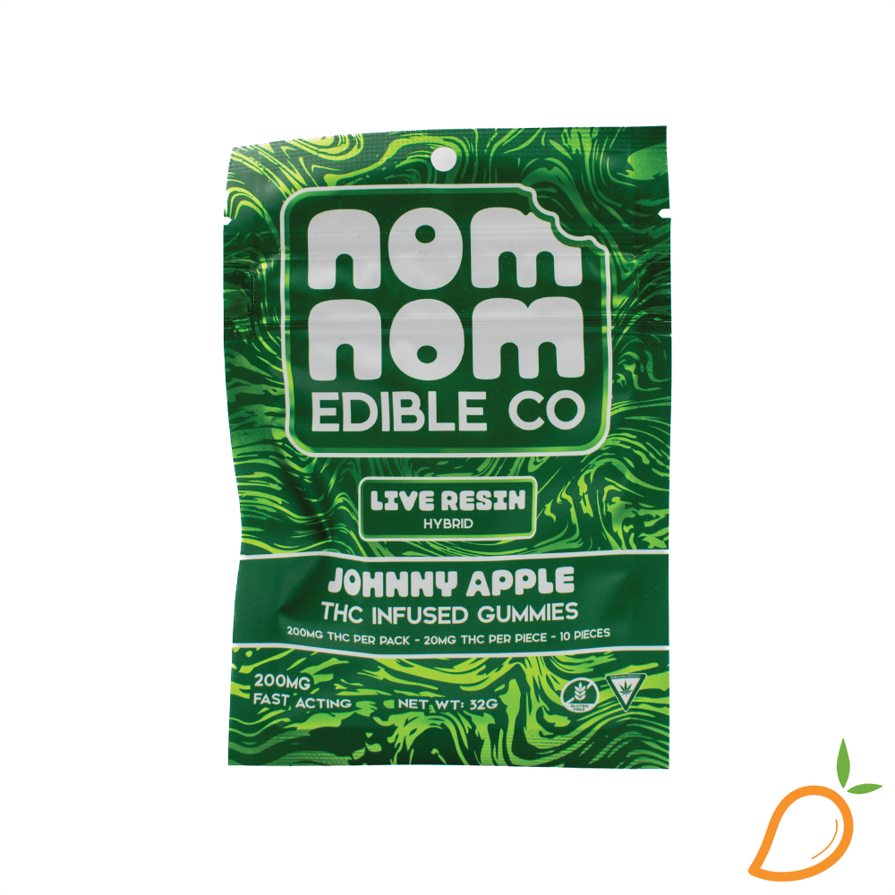 200mg Johnny Apple Live Resin Gummies Nom Nom