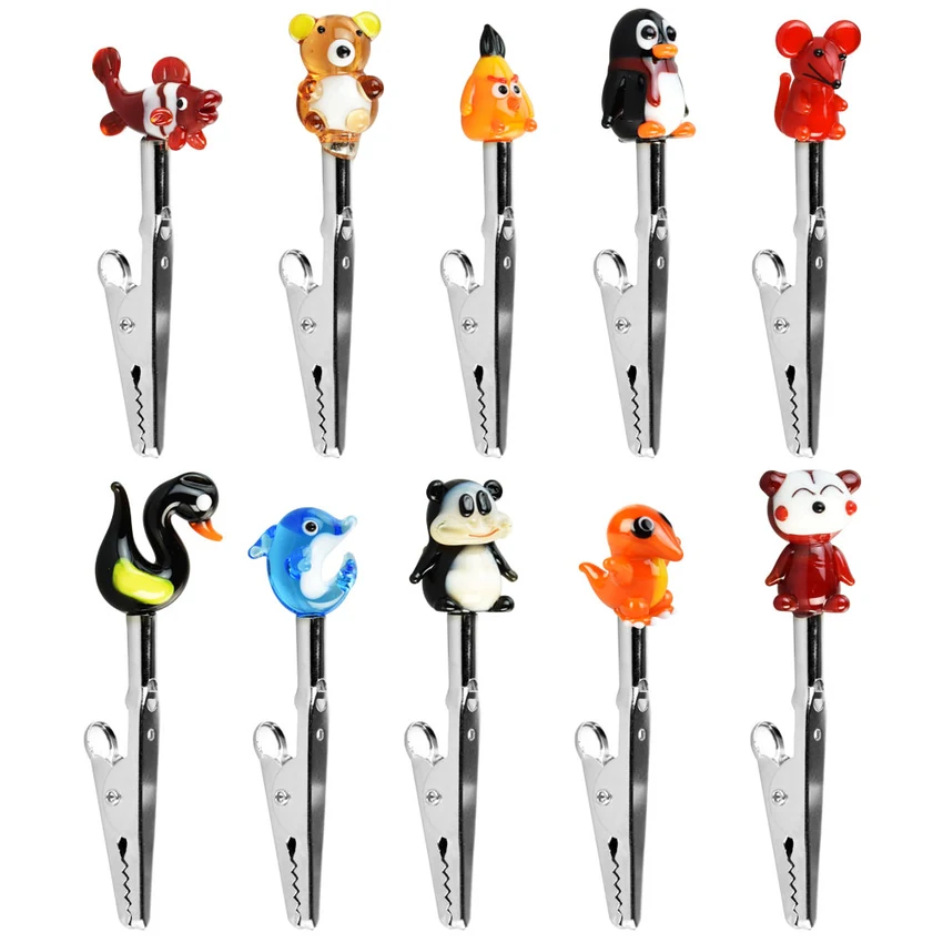 Glass Animal Memo Roach Clips 3" assorted product photo