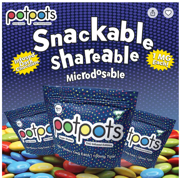 PotPots - Milk Chocolate -  100mg
