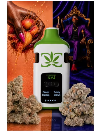 Canna Caviar Vape Disposable 1g Dual Chamber Cured Resin- Peach Slushie & Bobby Brown