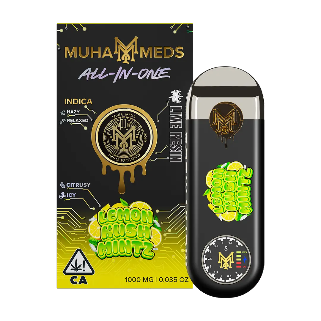 MUHA MEDS - LEMON KUSH MINTZ - 1G AIO - LIVE RESIN - INDICA