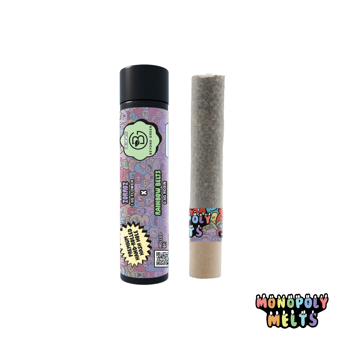Monopoly Melts Zorroz x Rainbow Belts Hash Hole Pre-Roll 2g