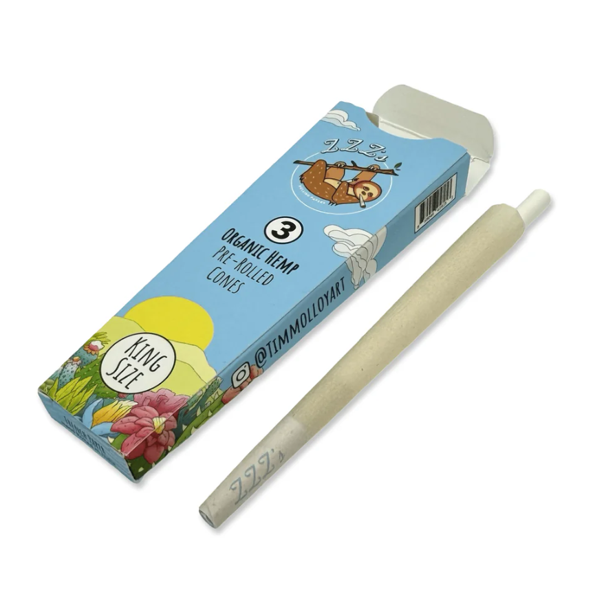 King Size 3pk Cones - "Stoner Sloth" by Tim Molloy