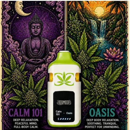 Canna Caviar Vape Disposable 2g Dual Chamber- Calm 101 & Oasis