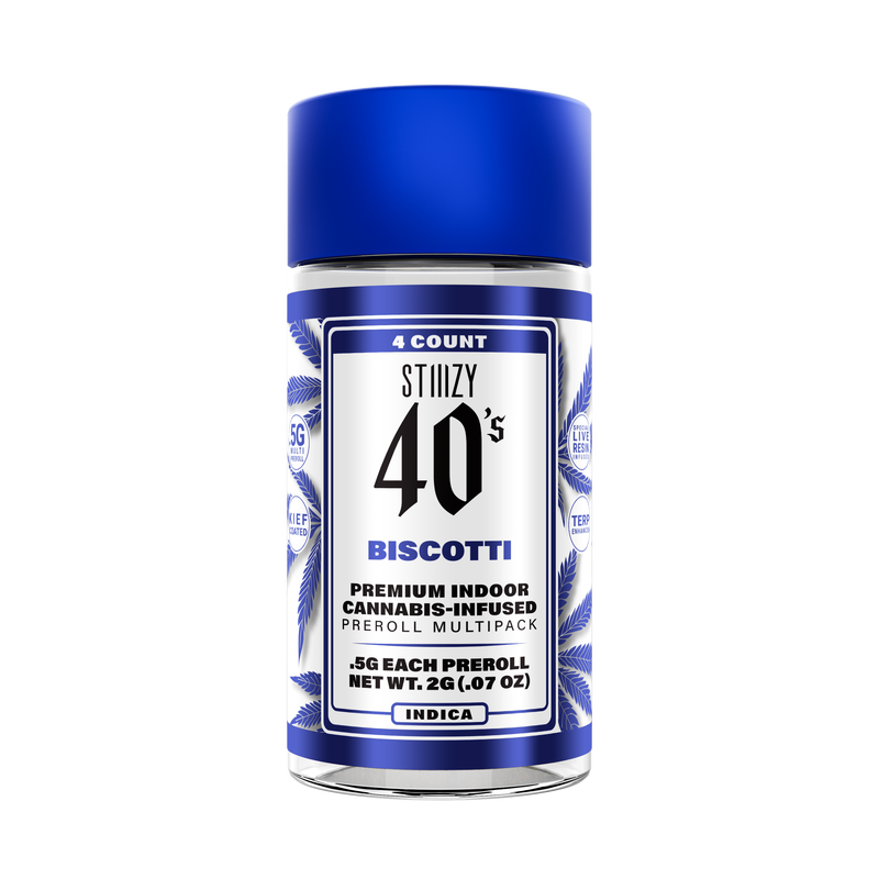 Stiiizy 40's Biscotti .5g Infused Preroll 4pk