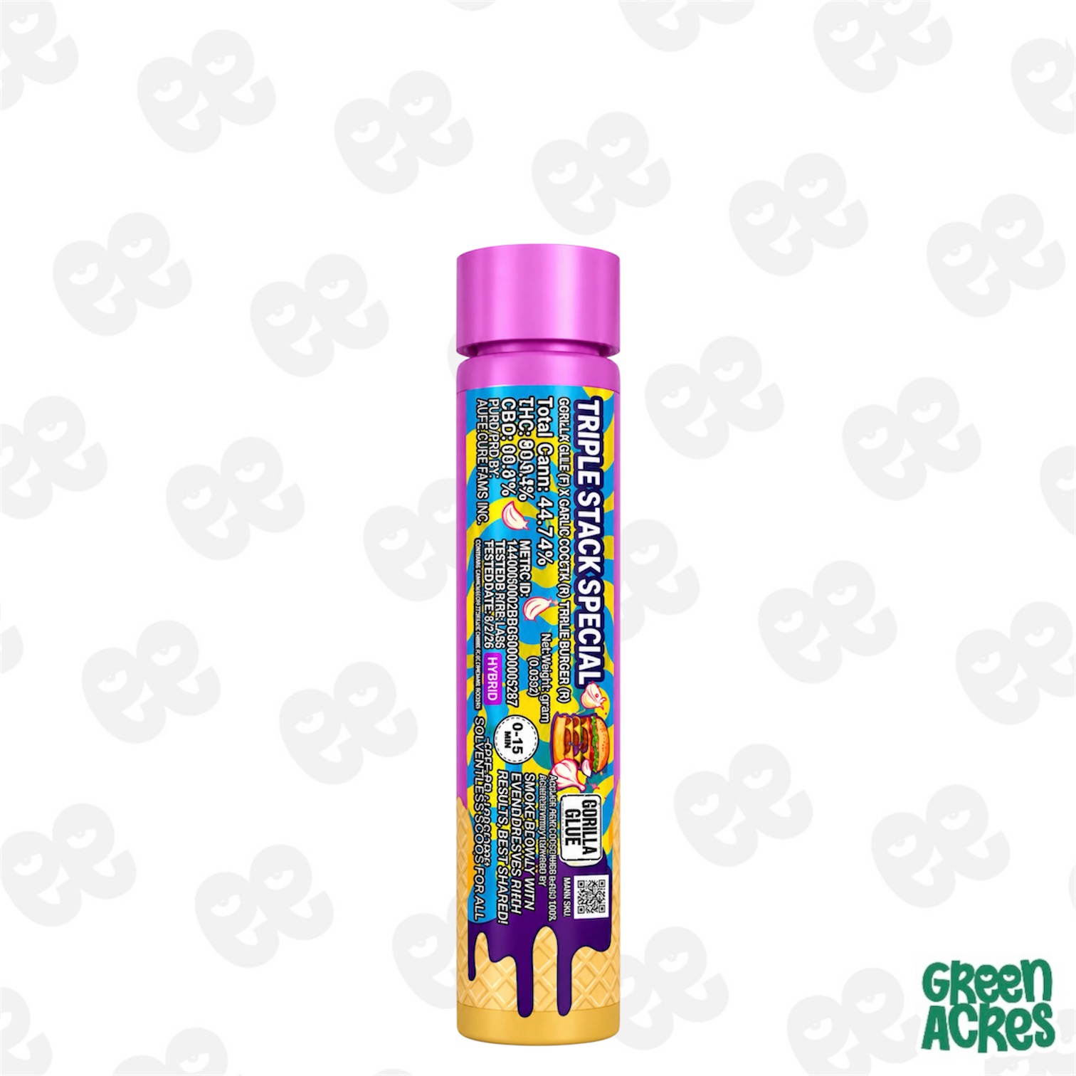 Ice Kream Hash Co: Triple Stack Special Solventless Rosin 1G Preroll