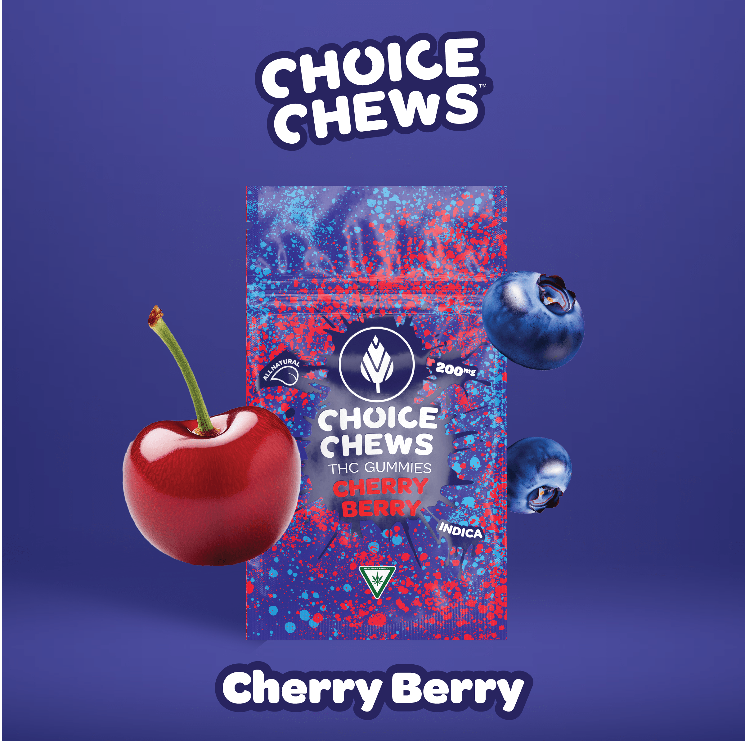 Choice Chews | Gummies | Cherry Berry | 100mg