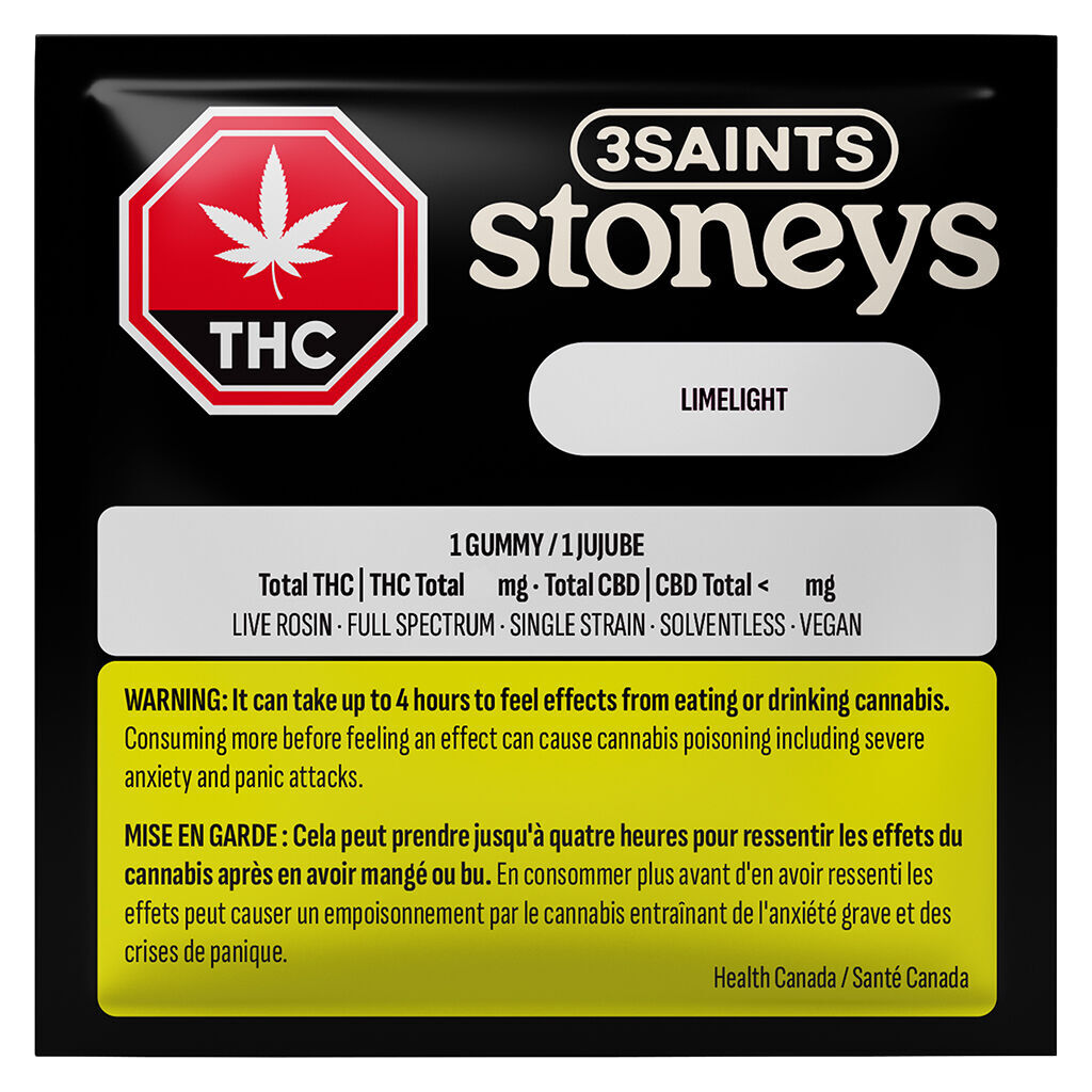 3Saints Stoneys - Limelight Rosin Gummy - 1 Pack