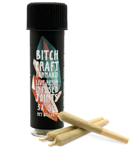 Bitchcraft - Thick Thighs thin Patience .5 X 3 Live Resin Infused Prerolls (H)