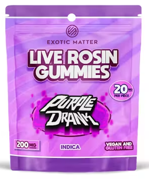 Exotic Matter | 200mg Live Rosin Gummies | Purple Drank