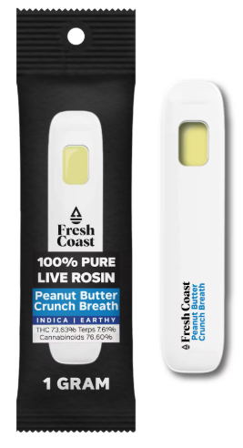 Fresh Coast - 1g Live Rosin Disposable Vape - Peanut Butter Crunch Breath