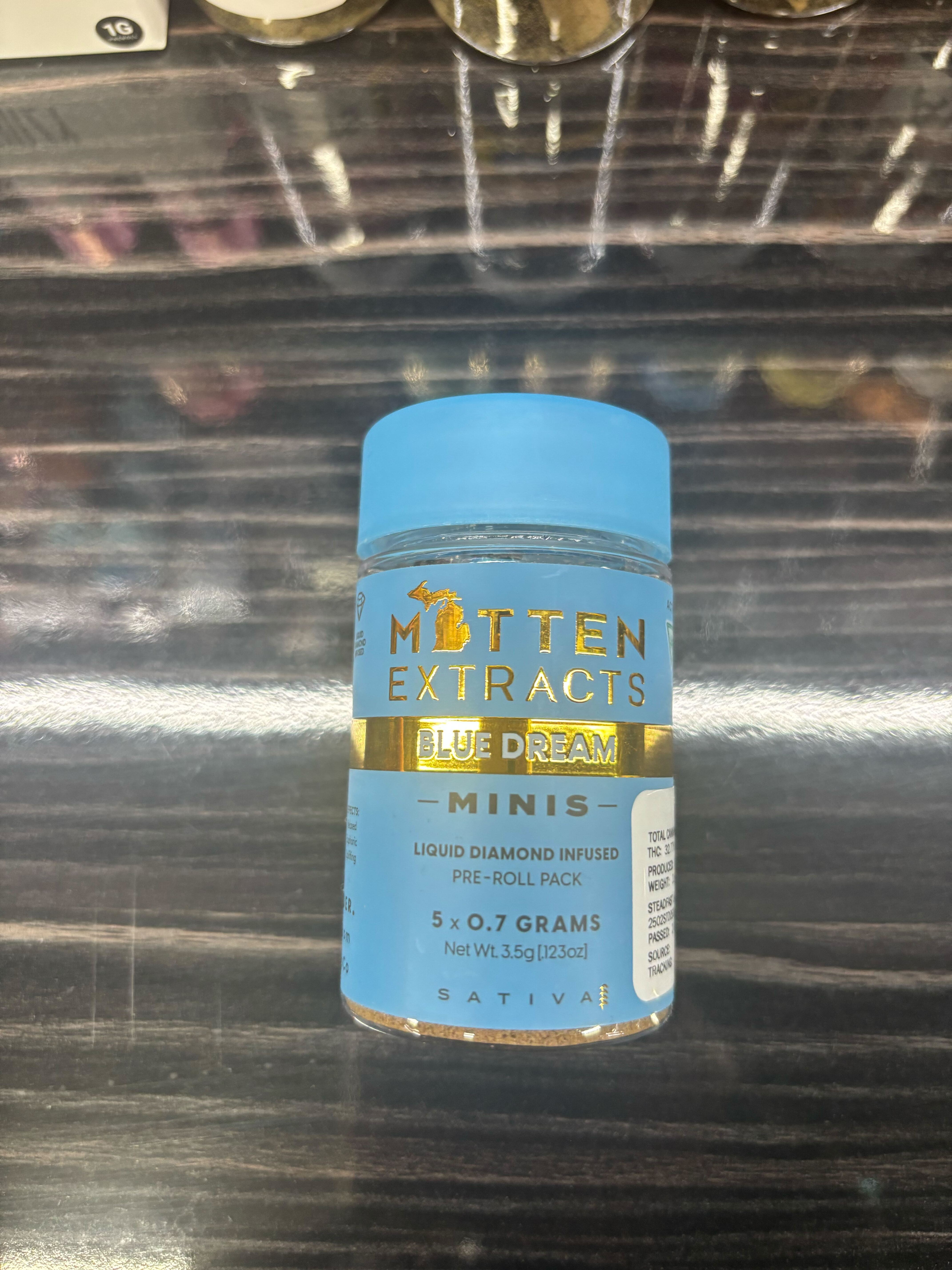 Mitten Extracts - Blue Dream - 5 x Infused Prerolls