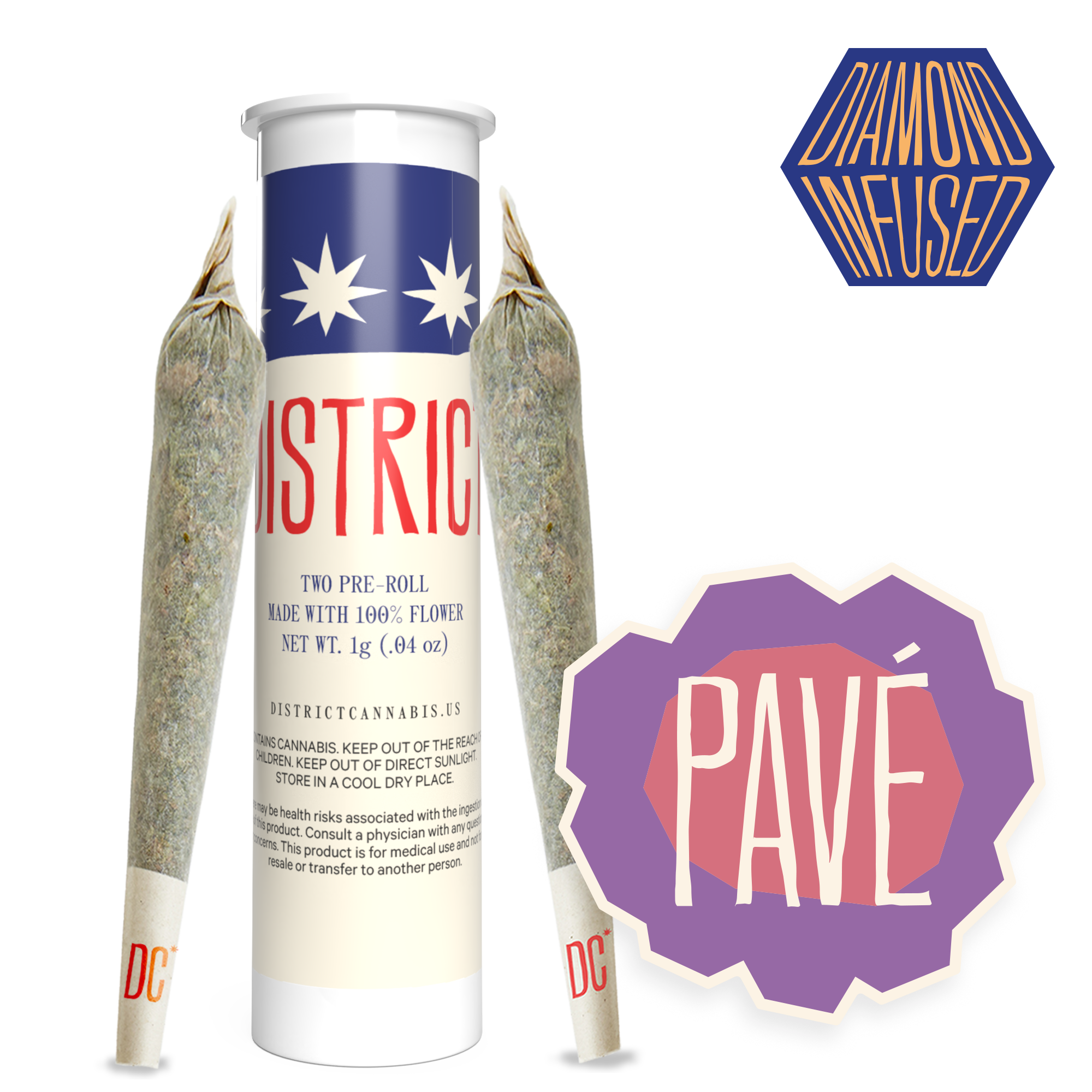 Pavé Diamond Infused Pre-Roll Pack (2ct)