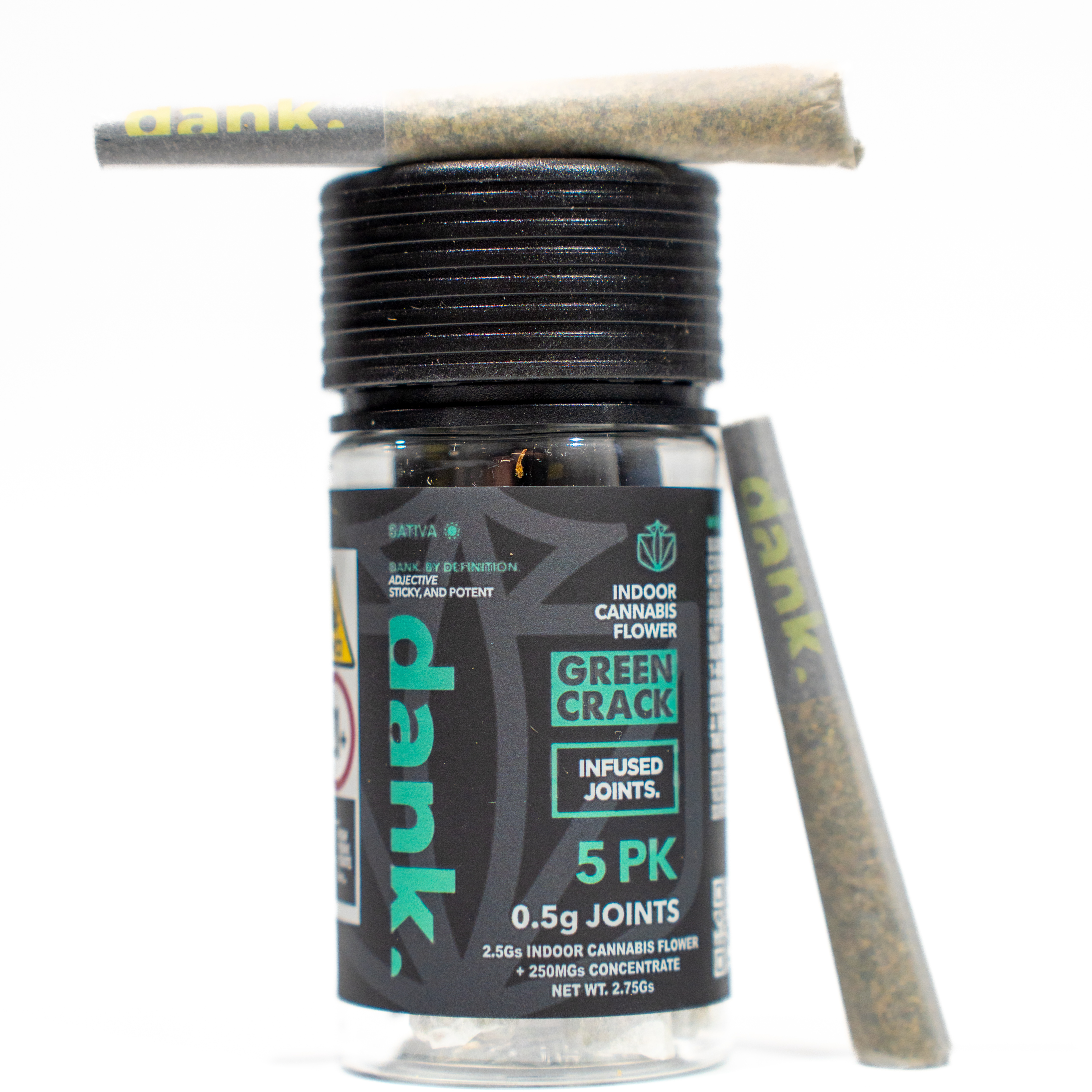 Green Crack | Sativa | 5 Pack Infused Pre-Roll | 2.75g