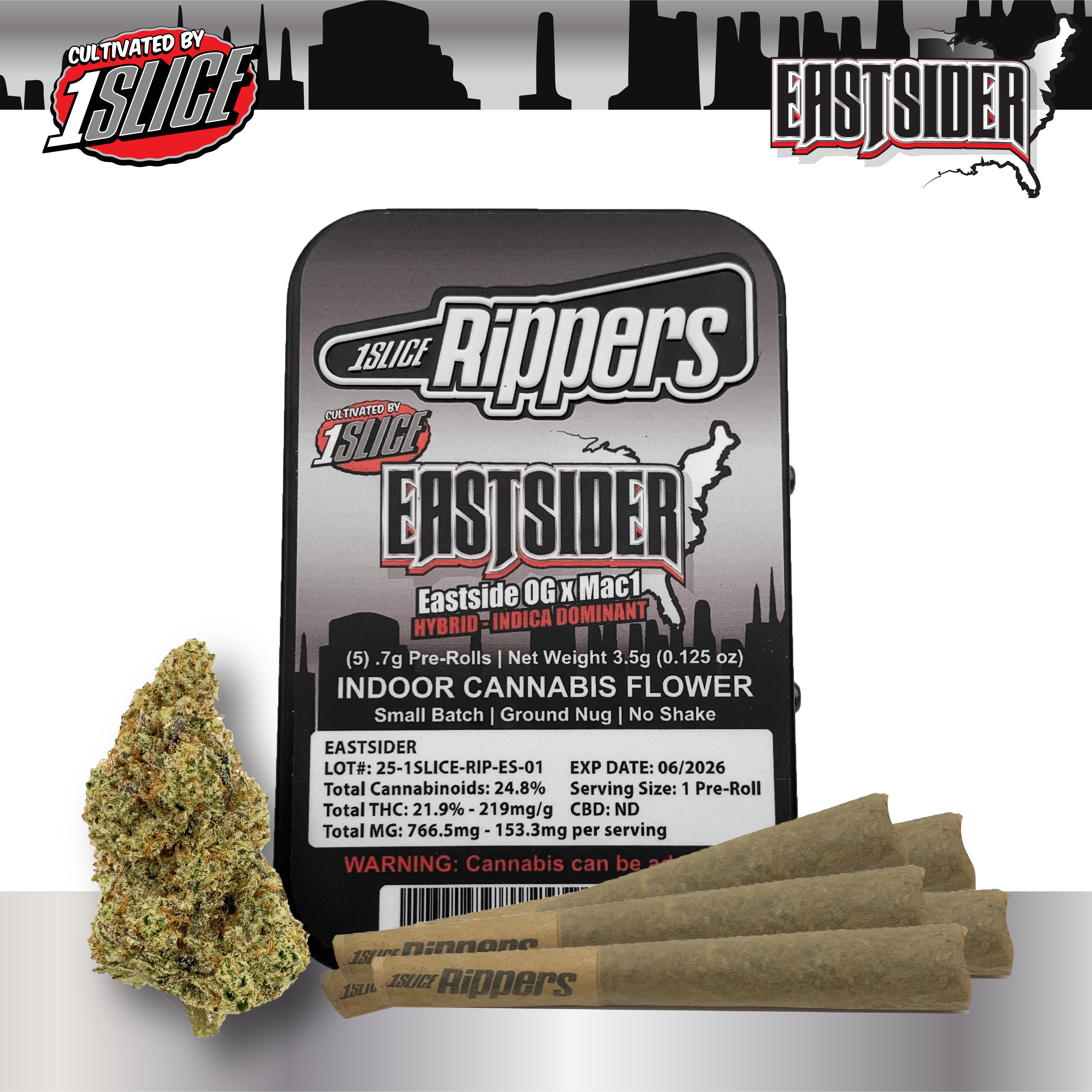 Eastsider Pre Rolls 5pk 0.7g