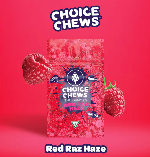 Choice Chews - Red Raz Haze (Sativa) 100mg