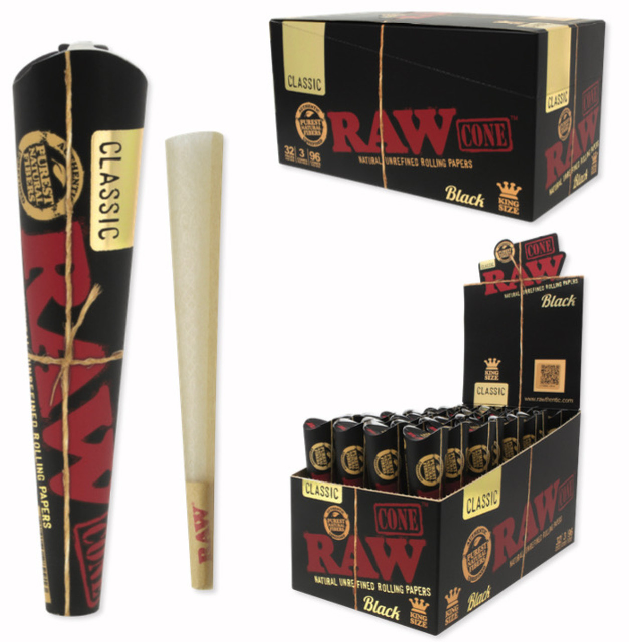 Raw Classic Black King Size