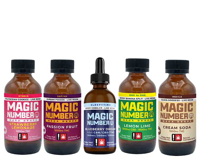 Magic Drops | Flavored Syrup | Blueberry Dream | 1:1:1 THC:CBD:CBN | 900mg | 2 fl oz