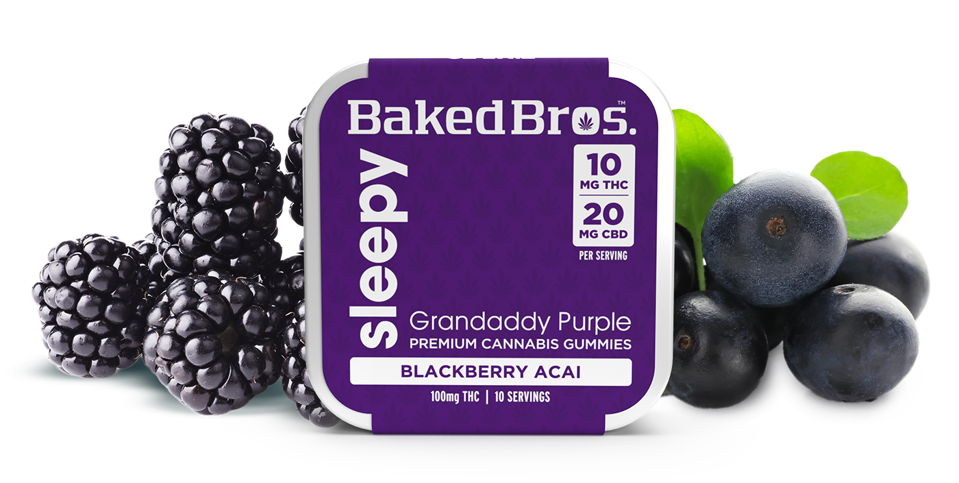 Sleepy Blackberry Acai 1:2 (100mg THC : 200mg CBD) - Granddaddy Purple