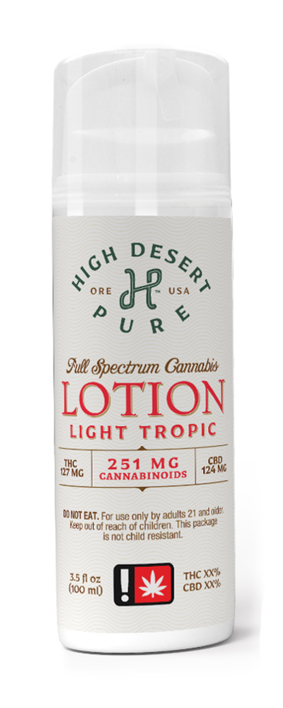 Lotion | Light tropic | 1:1:1 THC CBD CBG | 662mg | 3.5 oz