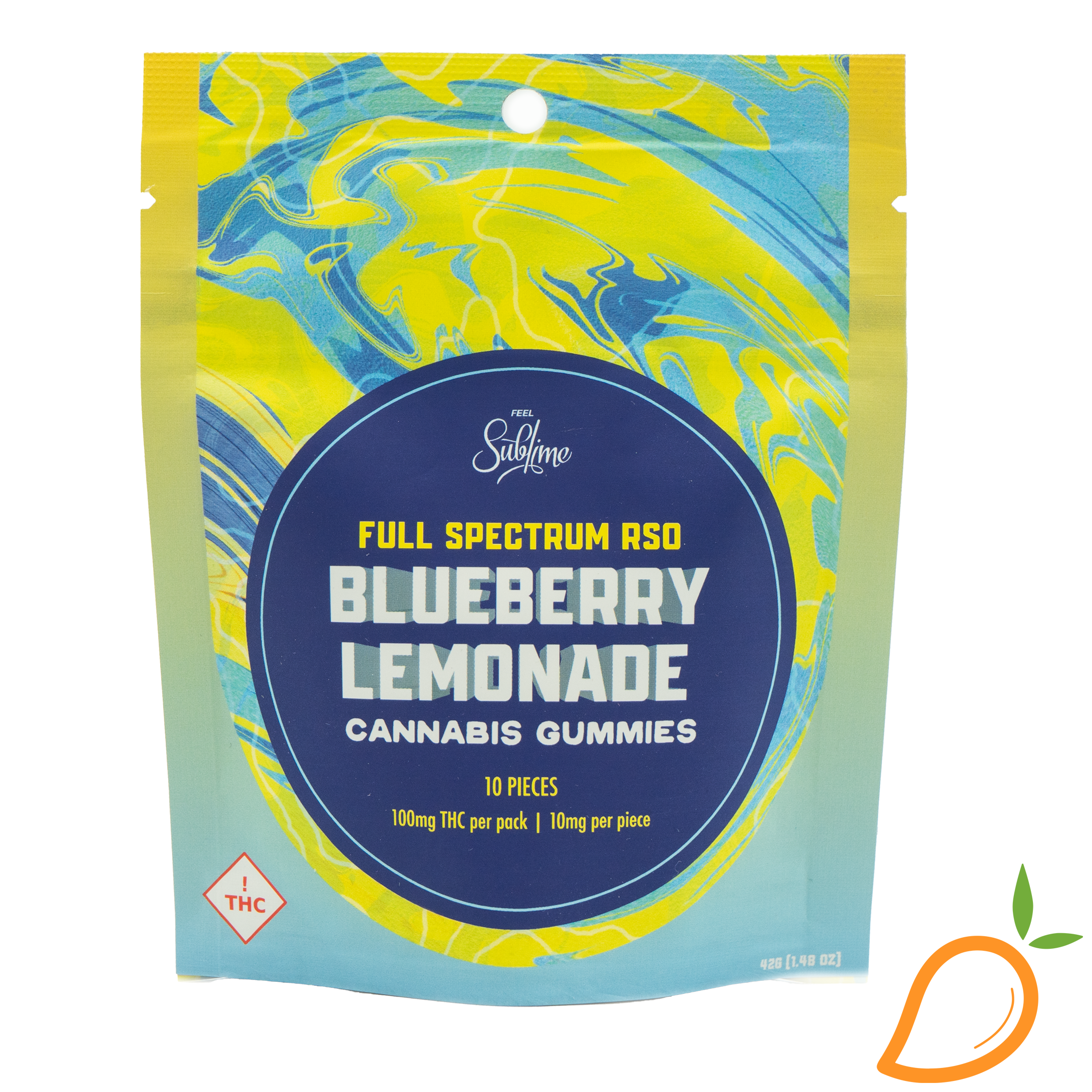 100mg Blueberry Lemonade Gummies Sublime