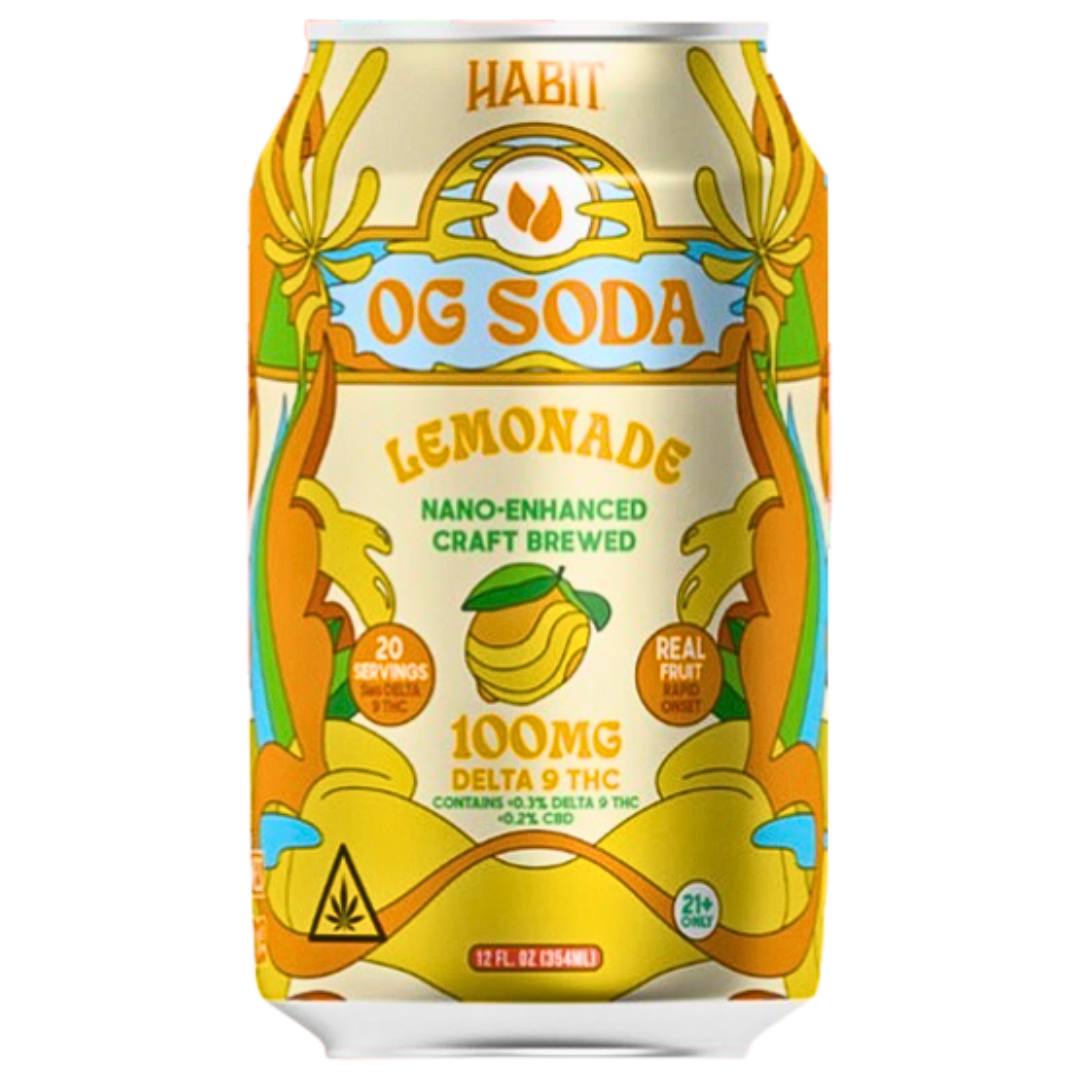 Habit - THC Soda - OG Soda - 12oz - 100 MG - Lemonade