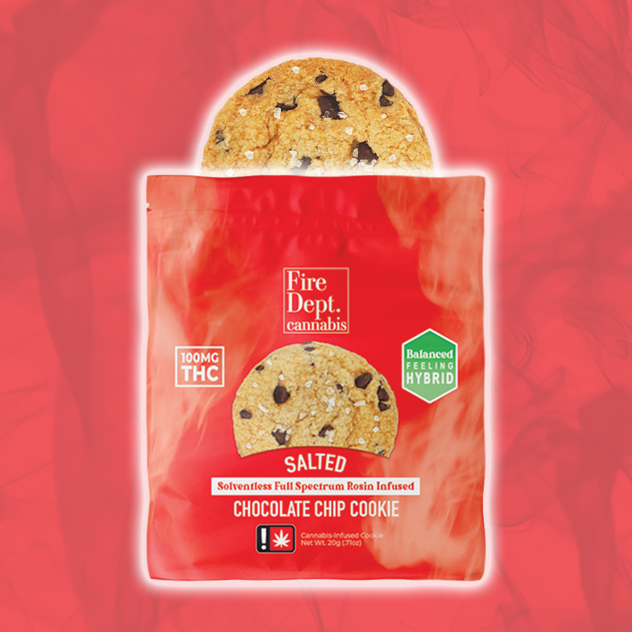 Fire Dept. Cannabis: 100mg Chocolate Chip Hybrid - Cookie - Fire Dept. - 21g