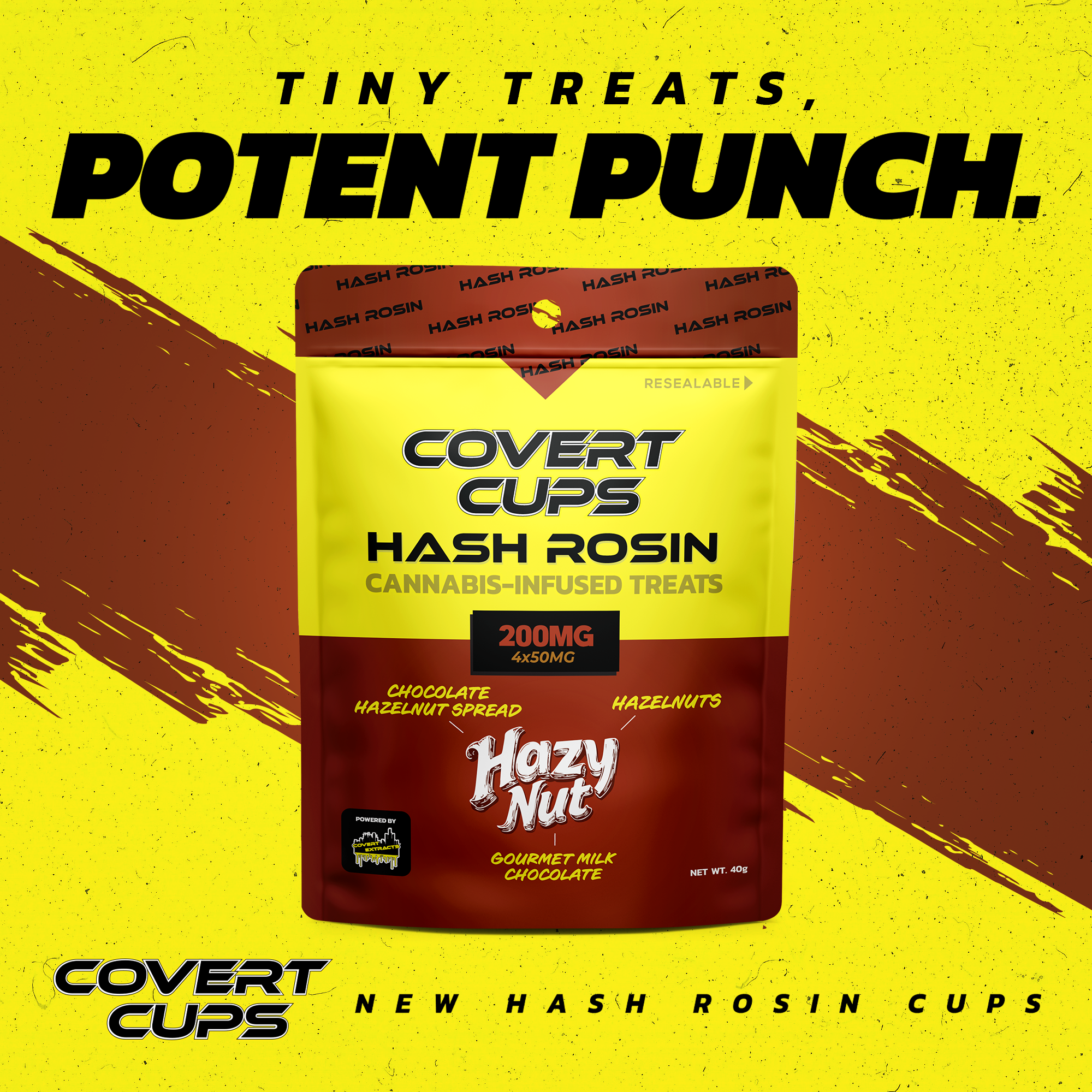 Hazy Nut I 200MG Hash Rosin I Chocolate Cups