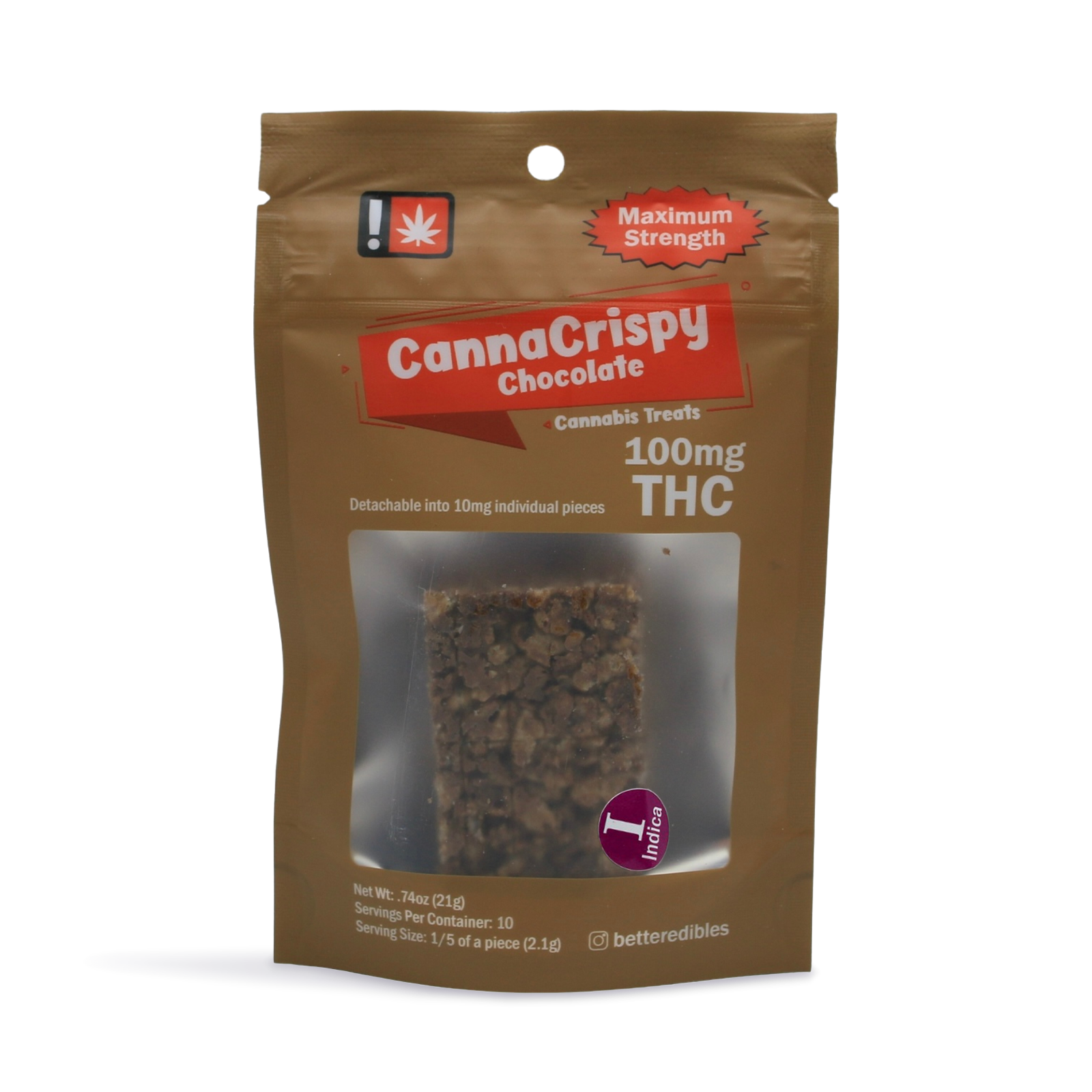 Chocolate Indica CannaCrispy | 100mg