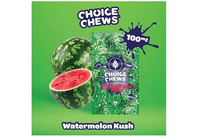 Choice Chews - Watermelon Kush 100mg (Sativa)