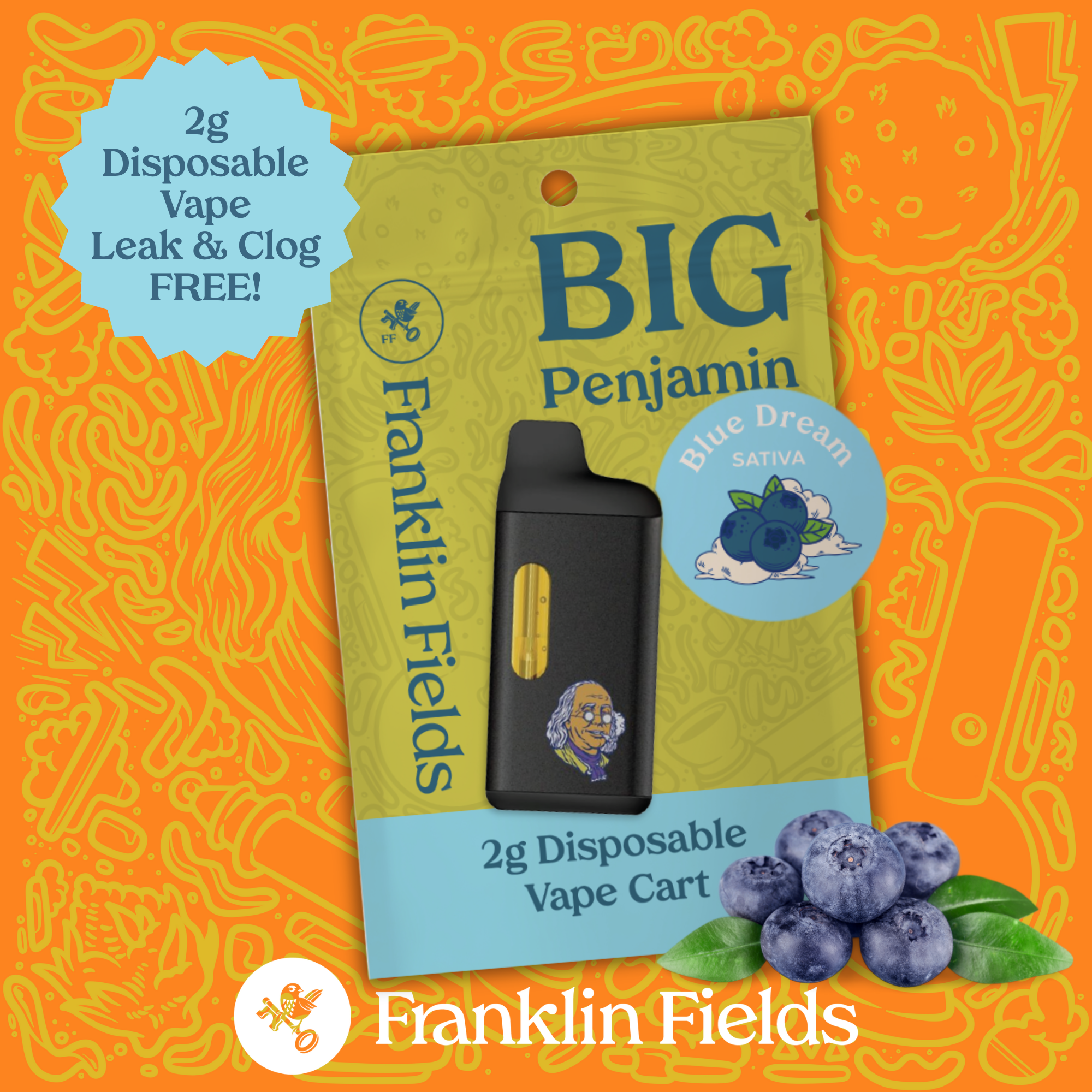 FRANKLIN FIELDS | 2G DISPOSABLE | BLUE DREAM