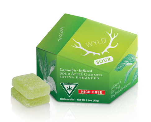WYLD - Sour Apple - 200mg Gummies