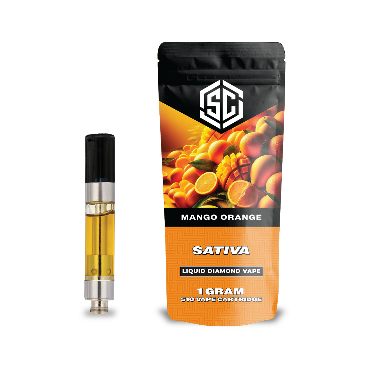 1g Liquid Diamond Cart - Mango Orange