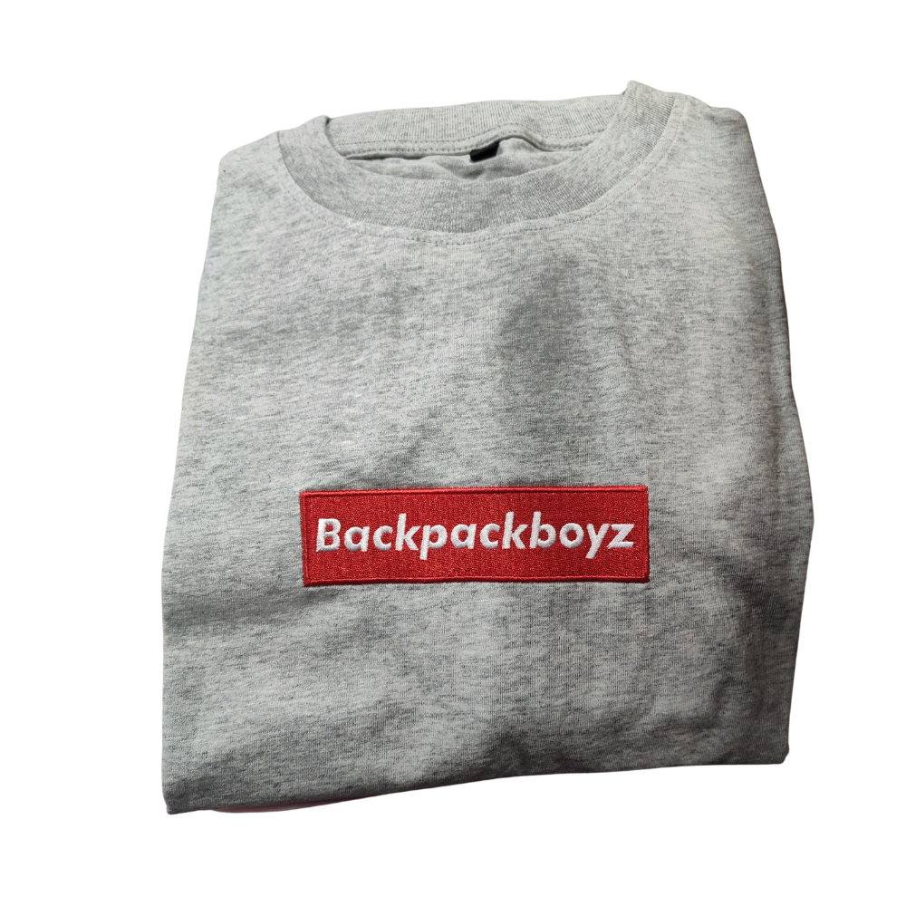 Grey Red Logo Short Sleeve Merch