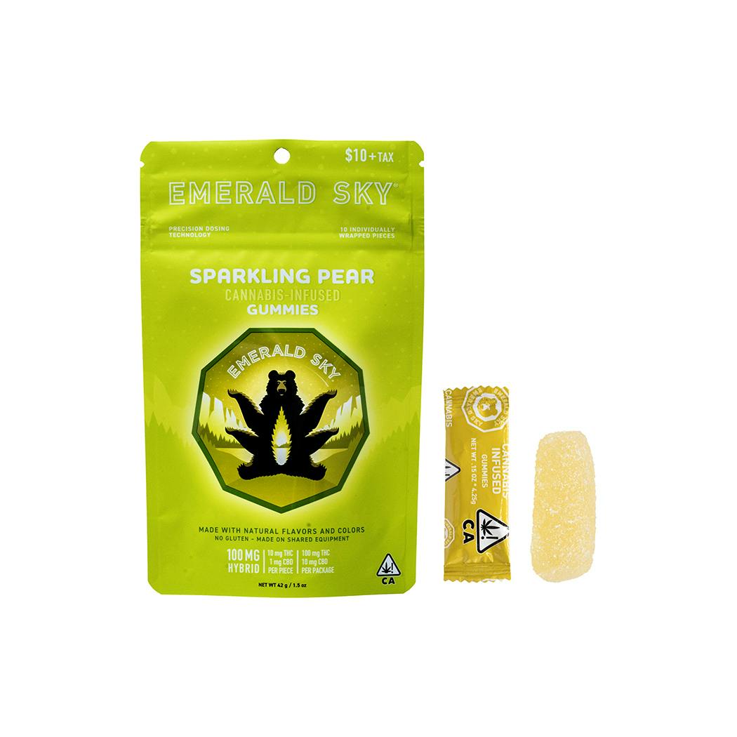 EmeraldSky - Sparkling Pear 100mg 10pk Gummies