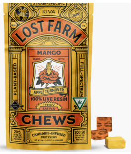 Gummies | Live Resin | Mango x Apple Turnover | 200mg THCv | Lost Farm Chews