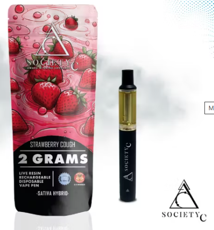 Society C - Live Resin Disposable - Strawberry Cough