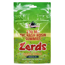 Amnesia | Zerds | Apple Burst | 200mg | Hash Rosin Gummies | Grand