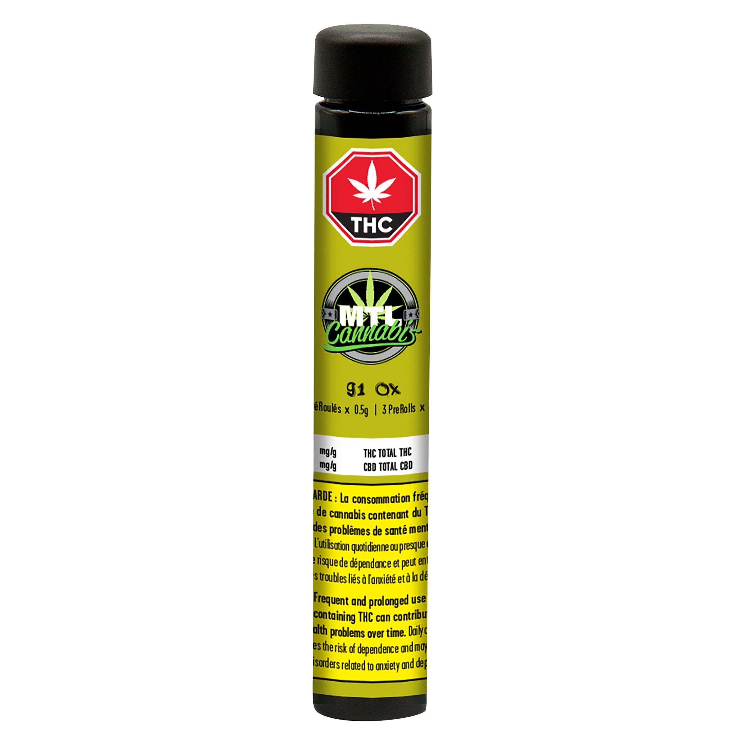 01 - MTL Cannabis - 91 Ox Pre-Roll 3x0.5g