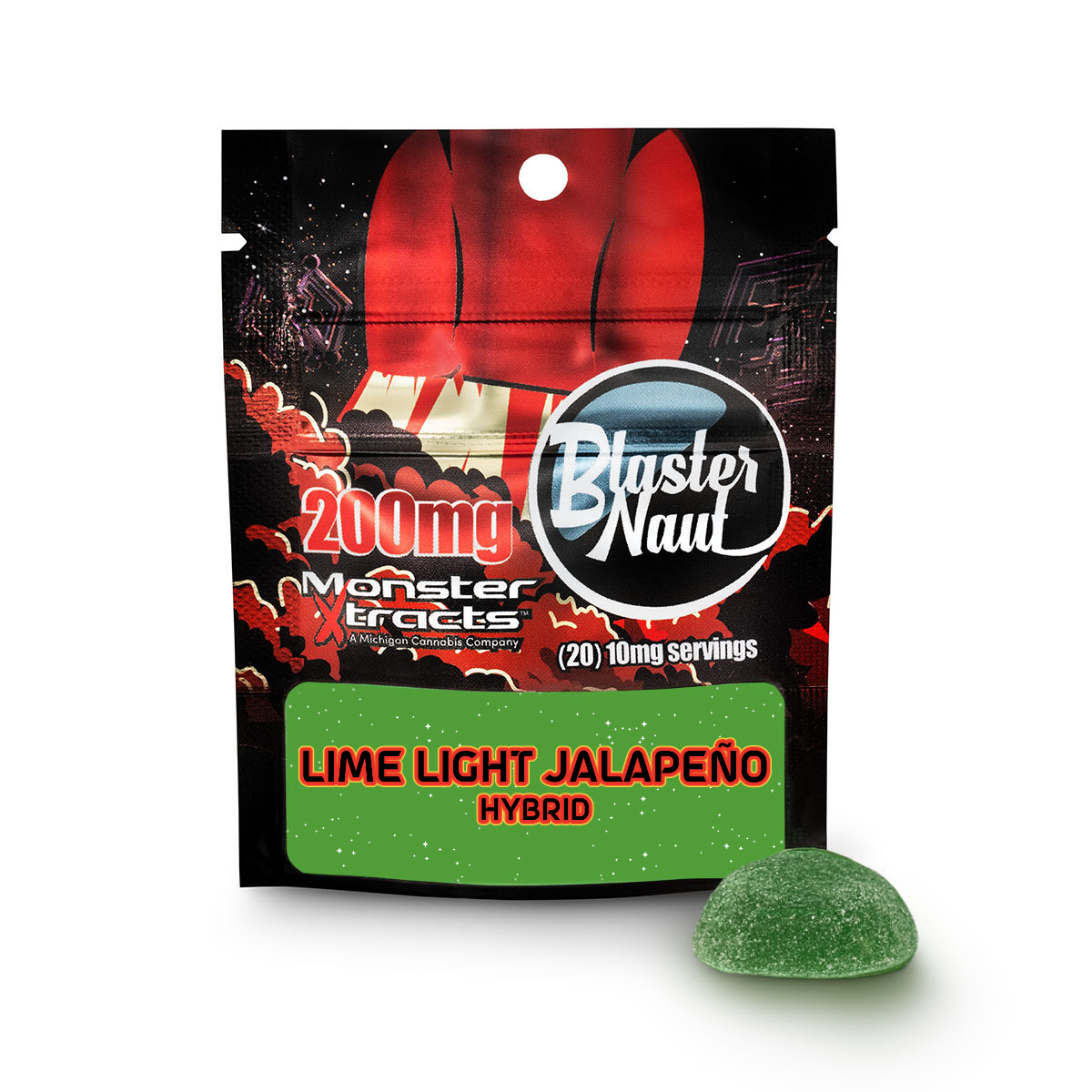 MONSTER X -  LIME LIGHT JALAPENO BLASTERNAUT- 1 PC - 200MG