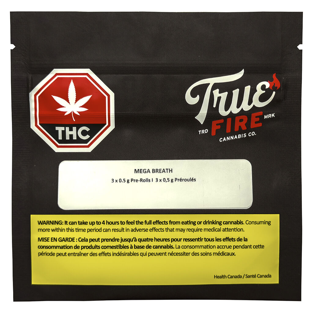 True Fire - Mega Breath Pre Roll - 3x0.5g