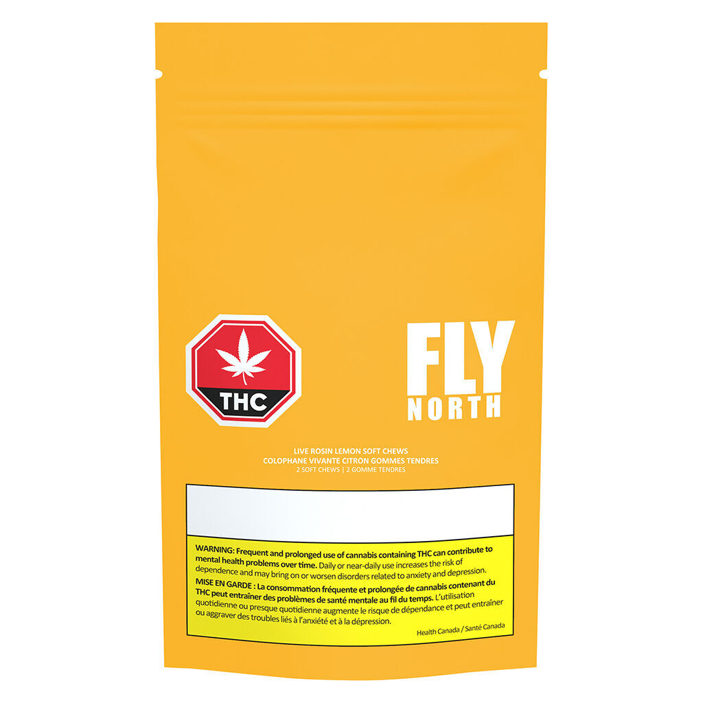 FLY NORTH Gummie - Live Rosin Lemon - Indica - 2 Pack