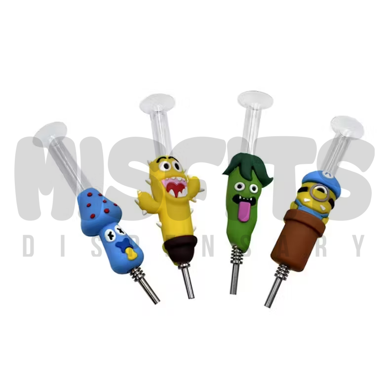 4.5" Monster Dab Straw - Designs May Vary - (1 Count or 24 Count Display)