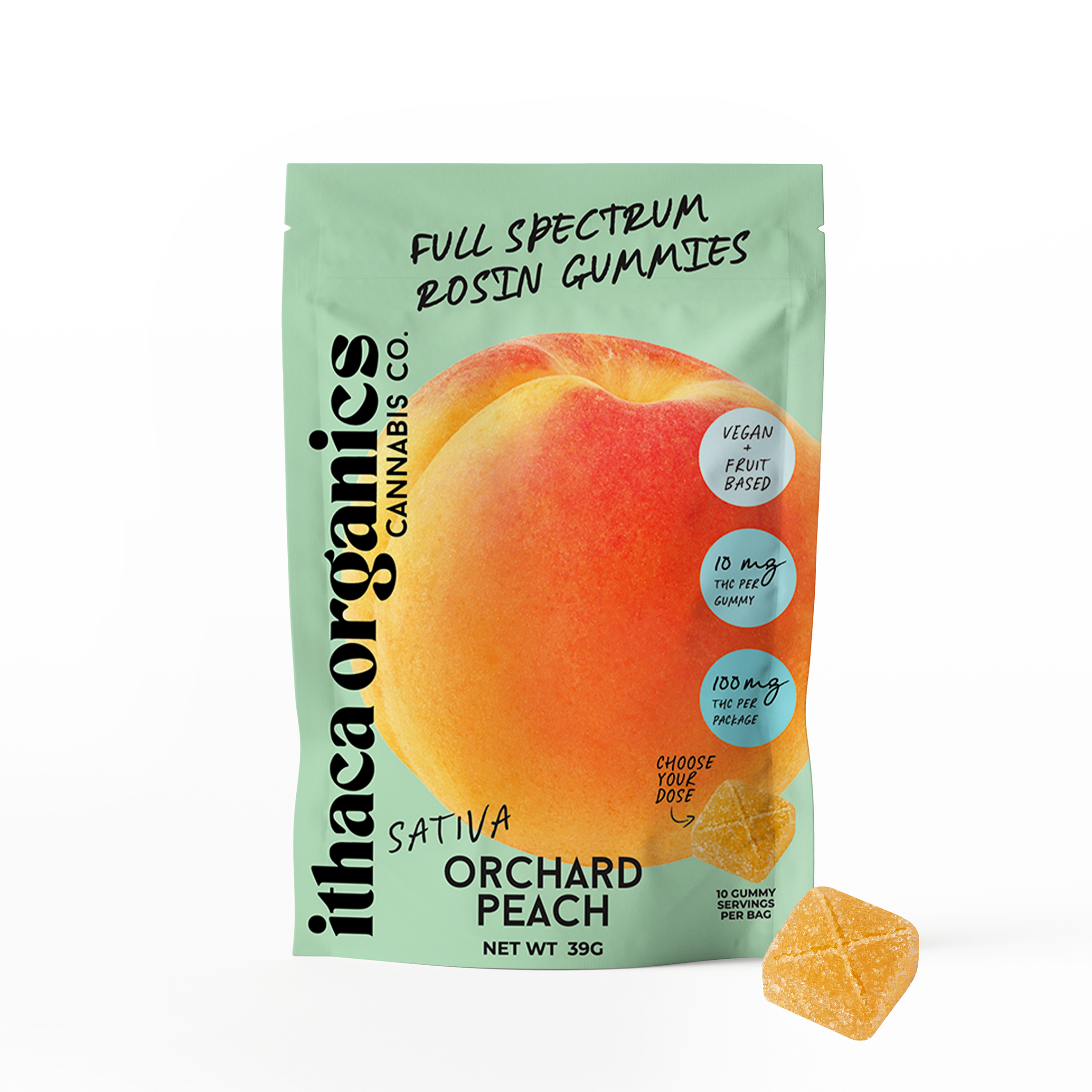 Ithaca Organics - Orchard Peach Rosin Gummies 10pk - 100mg