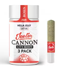 Jeeter Hella Jelly Rosin Infused Cannons x 3PK Prerolls 1.5g